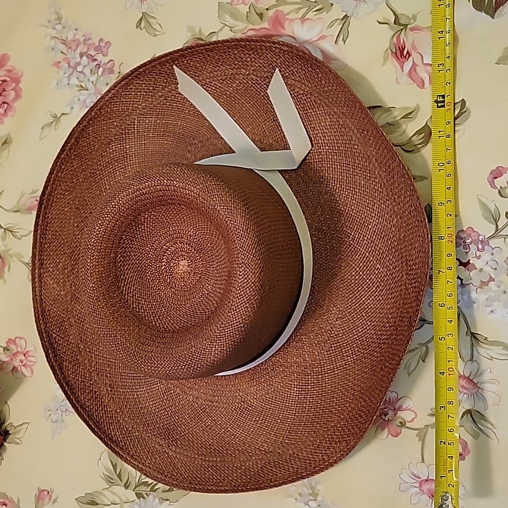 Pantropic summer hat wide brim straw hat with ribbon